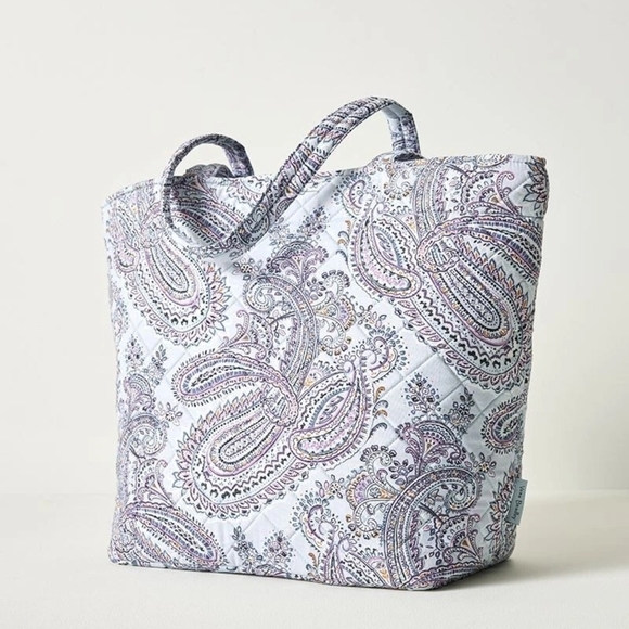 Vera Bradley Soft Sky Paisley Grand Tote Bag - Picture 2 of 13